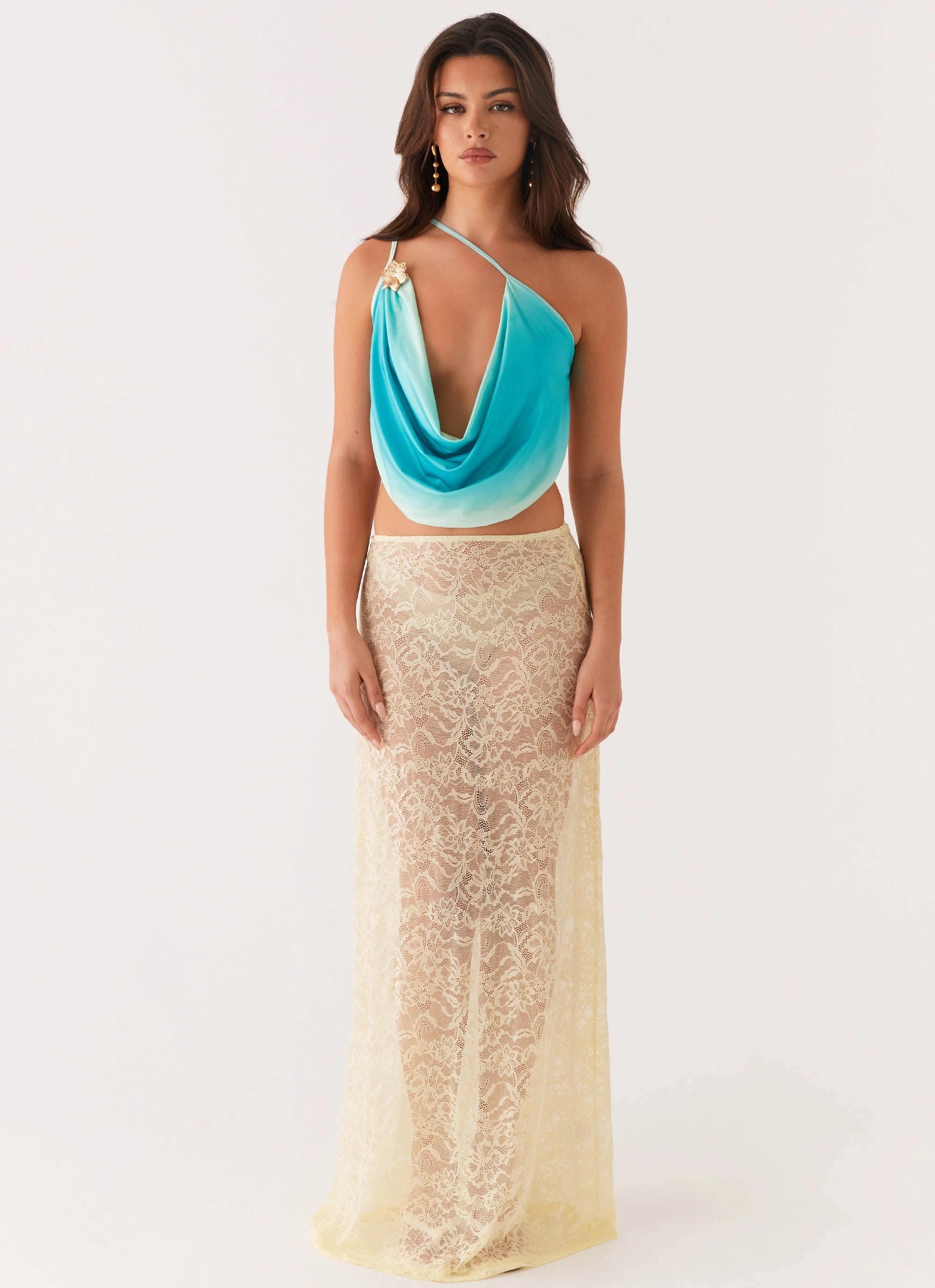 Phoebe Top - Green Gradient MeshLining