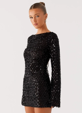 Cool Look Edessa Sequin Mini Dress - Black
