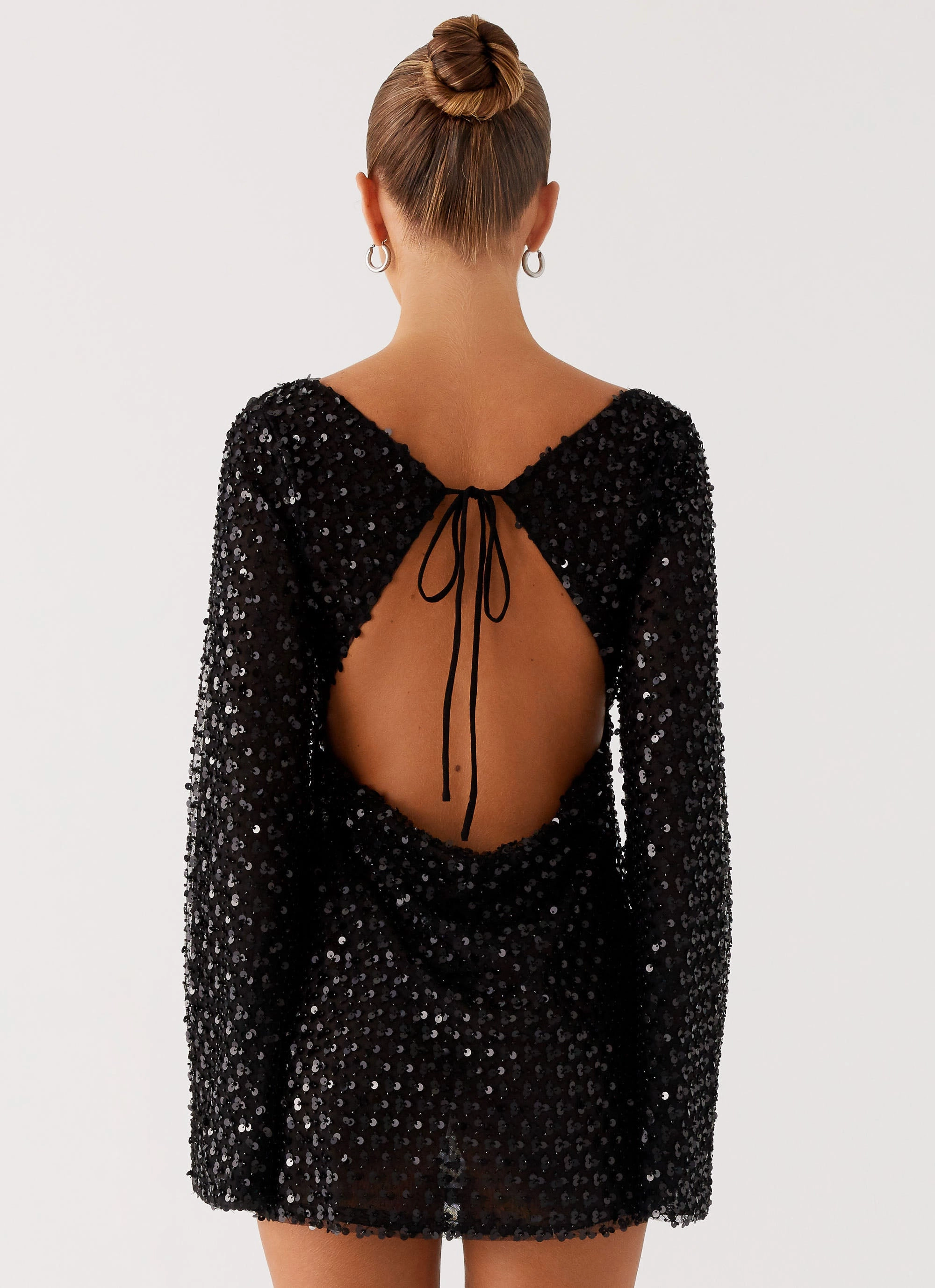 Timeless Comfort Edessa Sequin Mini Dress - Black