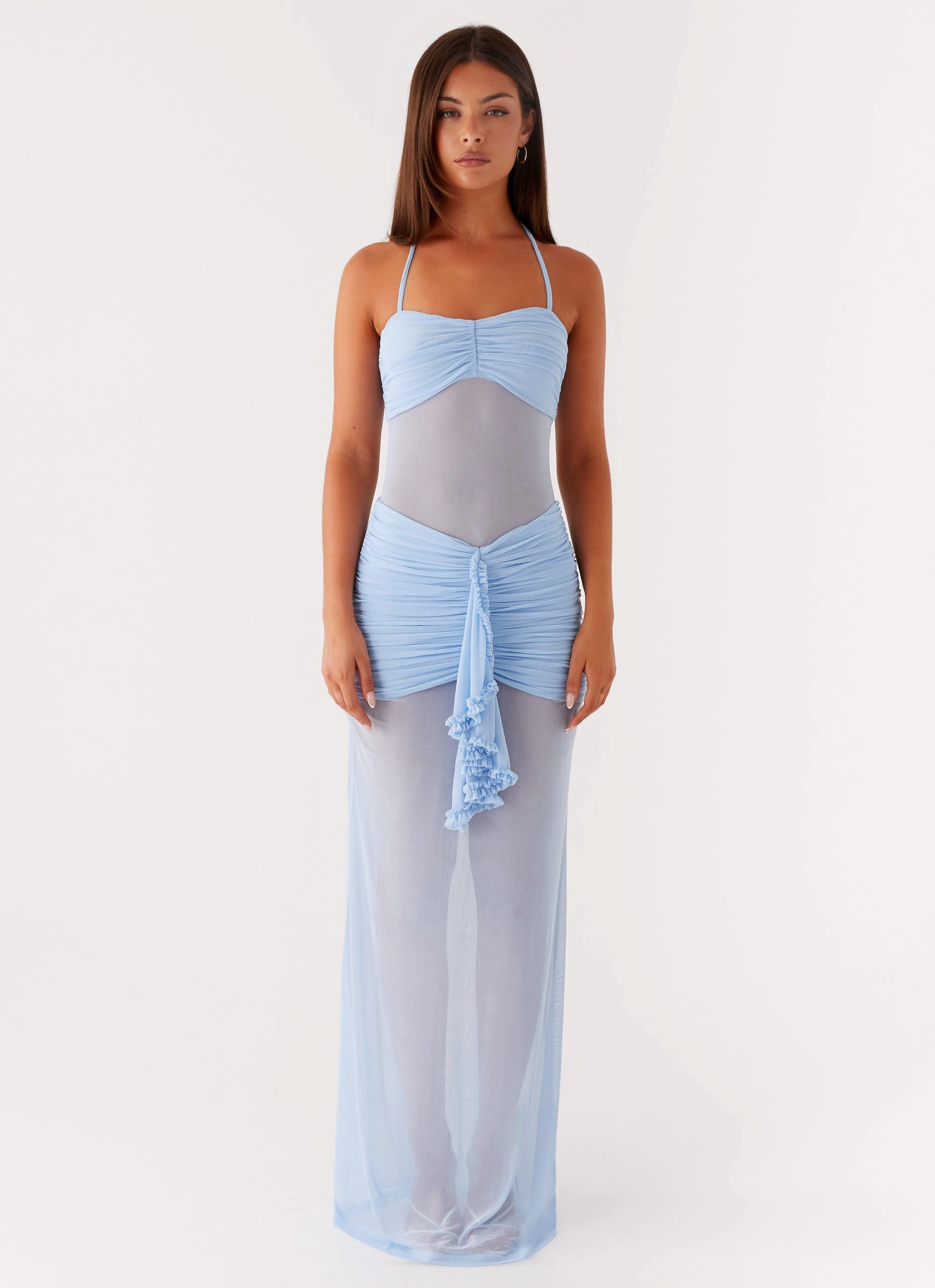 Lily Halter Maxi Dress - Blue Style Upgrade All-day Comfort