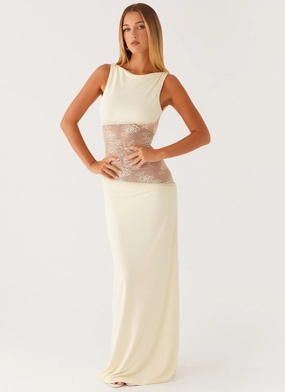 Noble Glow Pure Aesthetic Lucinda Maxi Dress - Yellow