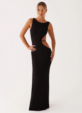 Sutton Maxi Dress - Black Simple Form