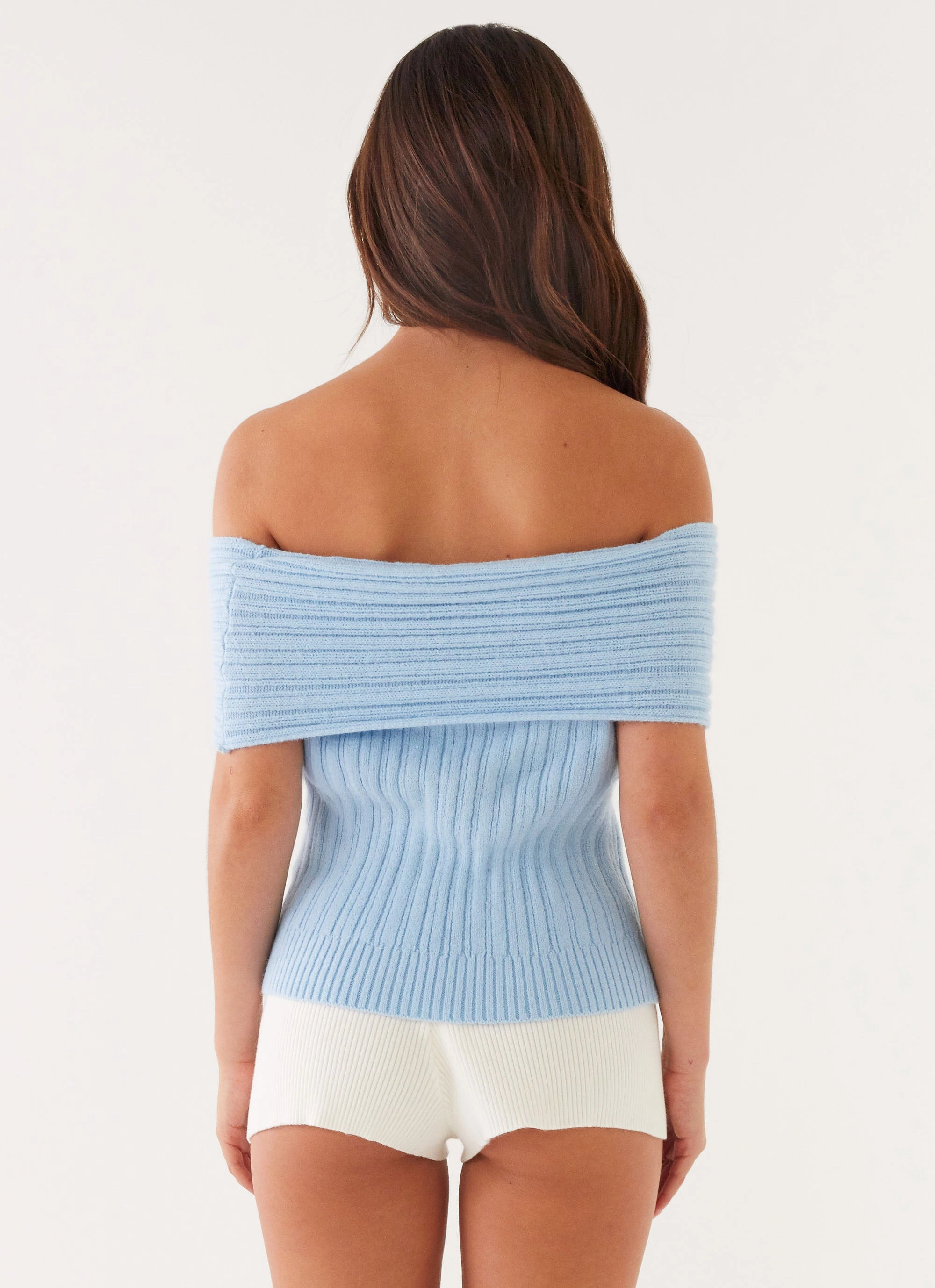 Rosen Knit Top - Blue Bold Design