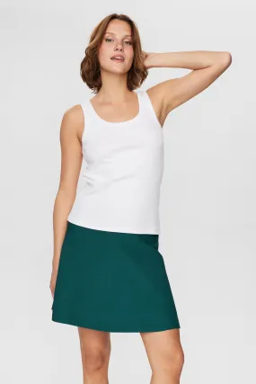 NURILEY TANK TOP - Bright White Loose Sweater Double Faced Jersey Knit