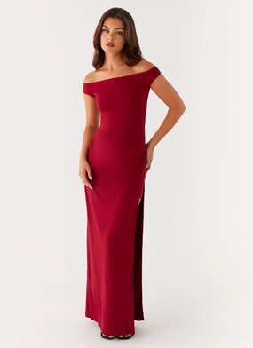Amerie Maxi Dress - Maroon Bold Mood