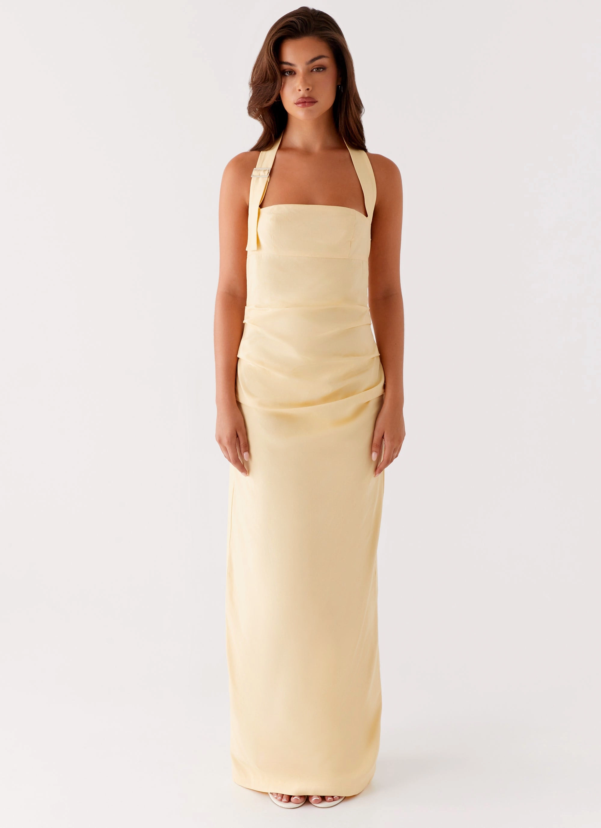 Soft Drape Rumour Has it Maxi Dress - Yellow