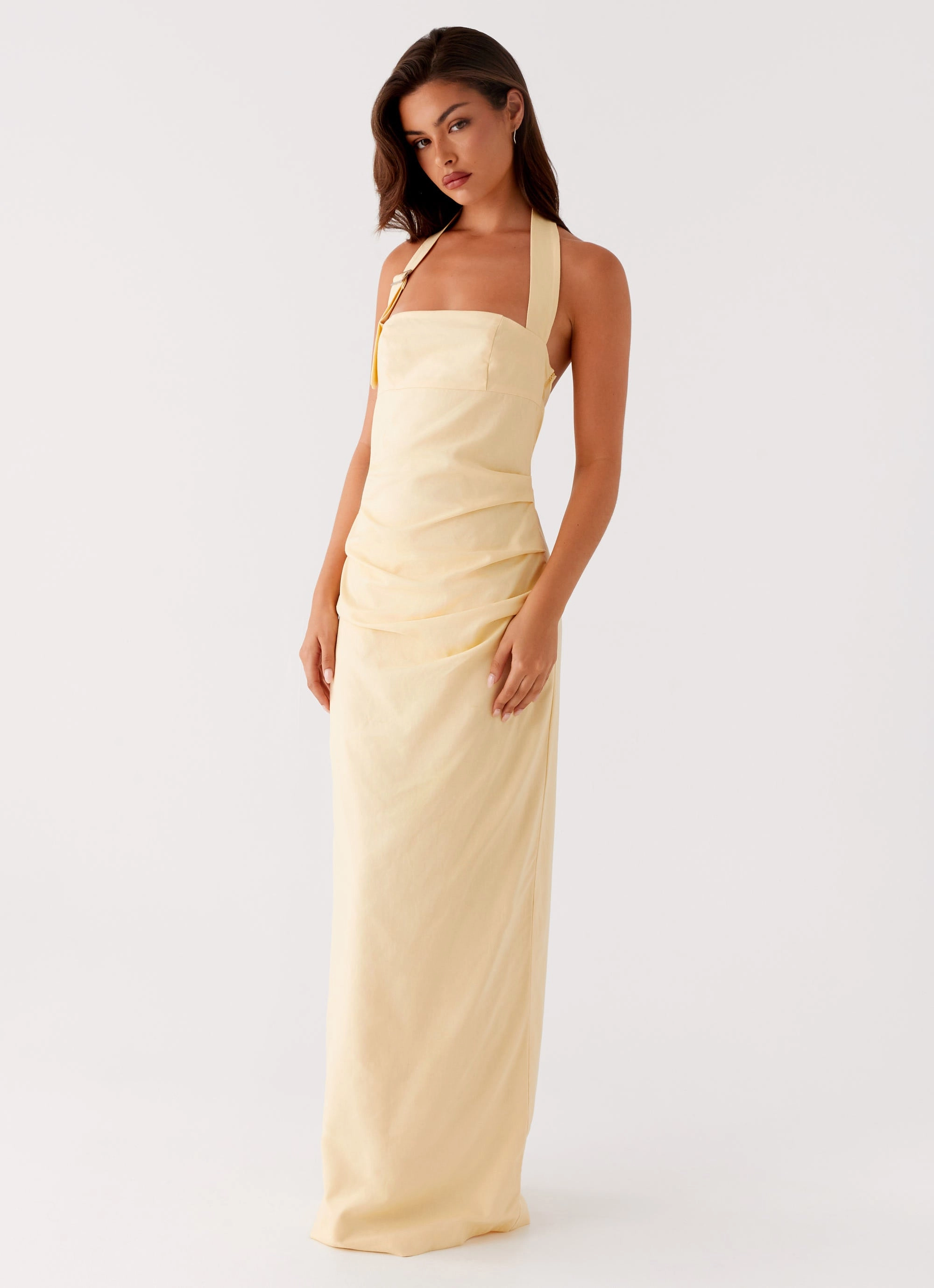 Invisible-Zip Rumour Has it Maxi Dress - Yellow