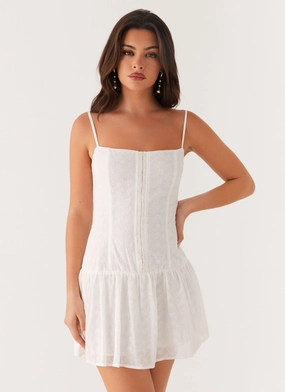 Palm Springs Mini Dress - White Live Soft
