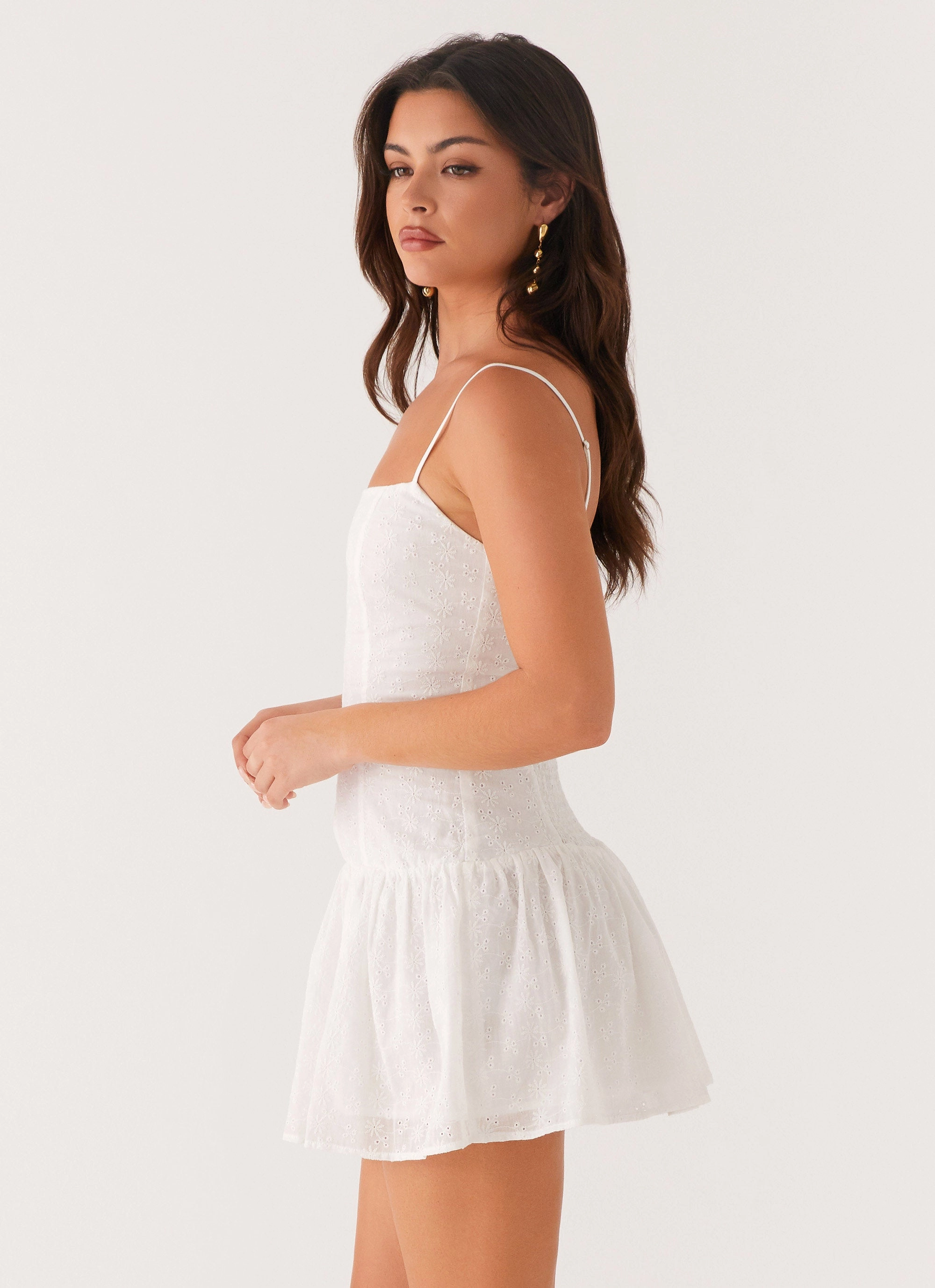 Palm Springs Mini Dress - White Work Mood Sleek Motion