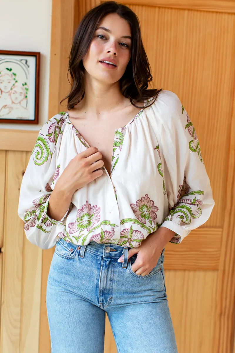 Emerson Fry Frances Blouse - MAEVE FLOWERS Trendy Cardigan TearResistant Blends