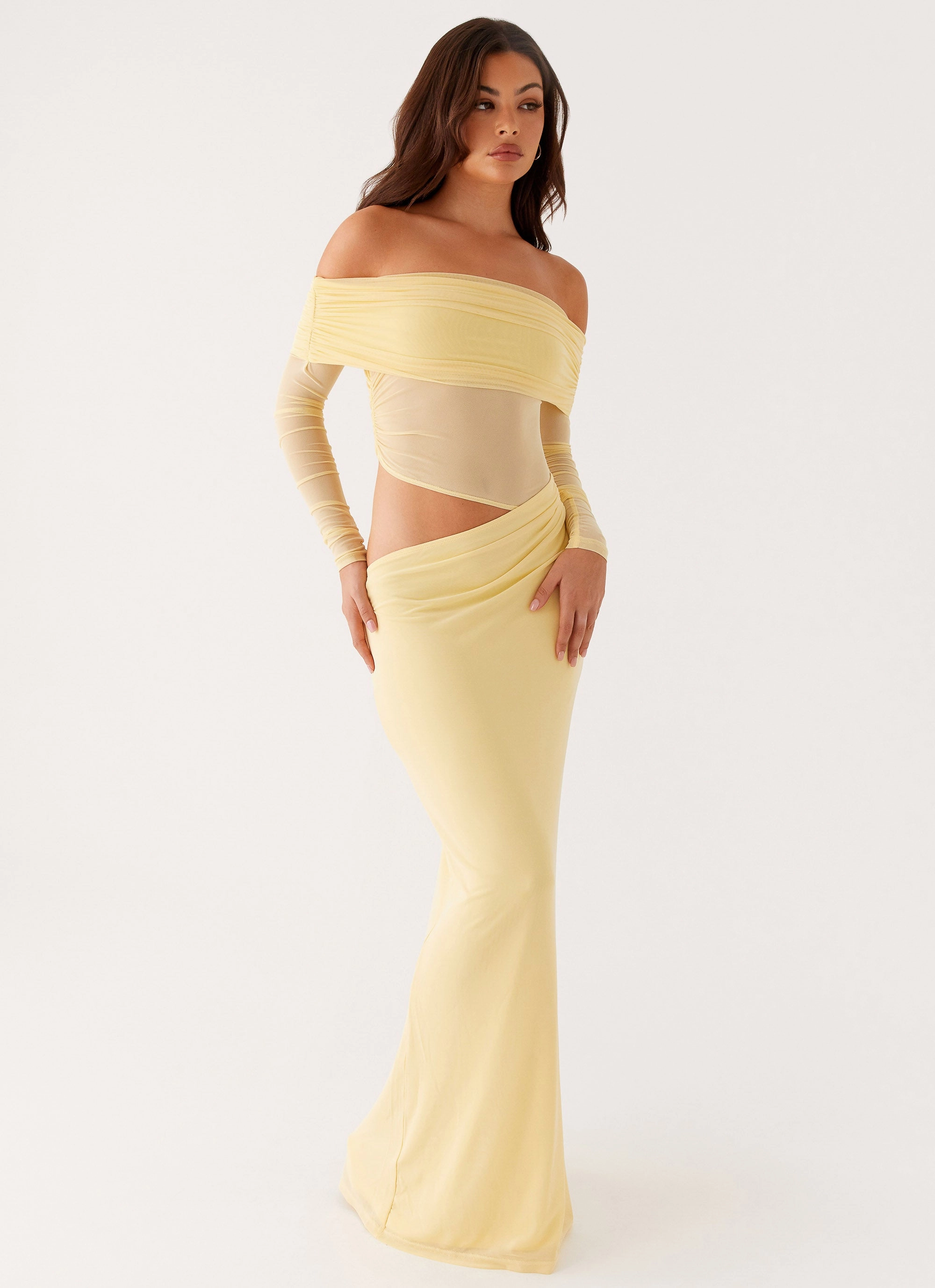 Emery Maxi Dress - Yellow Unique Print