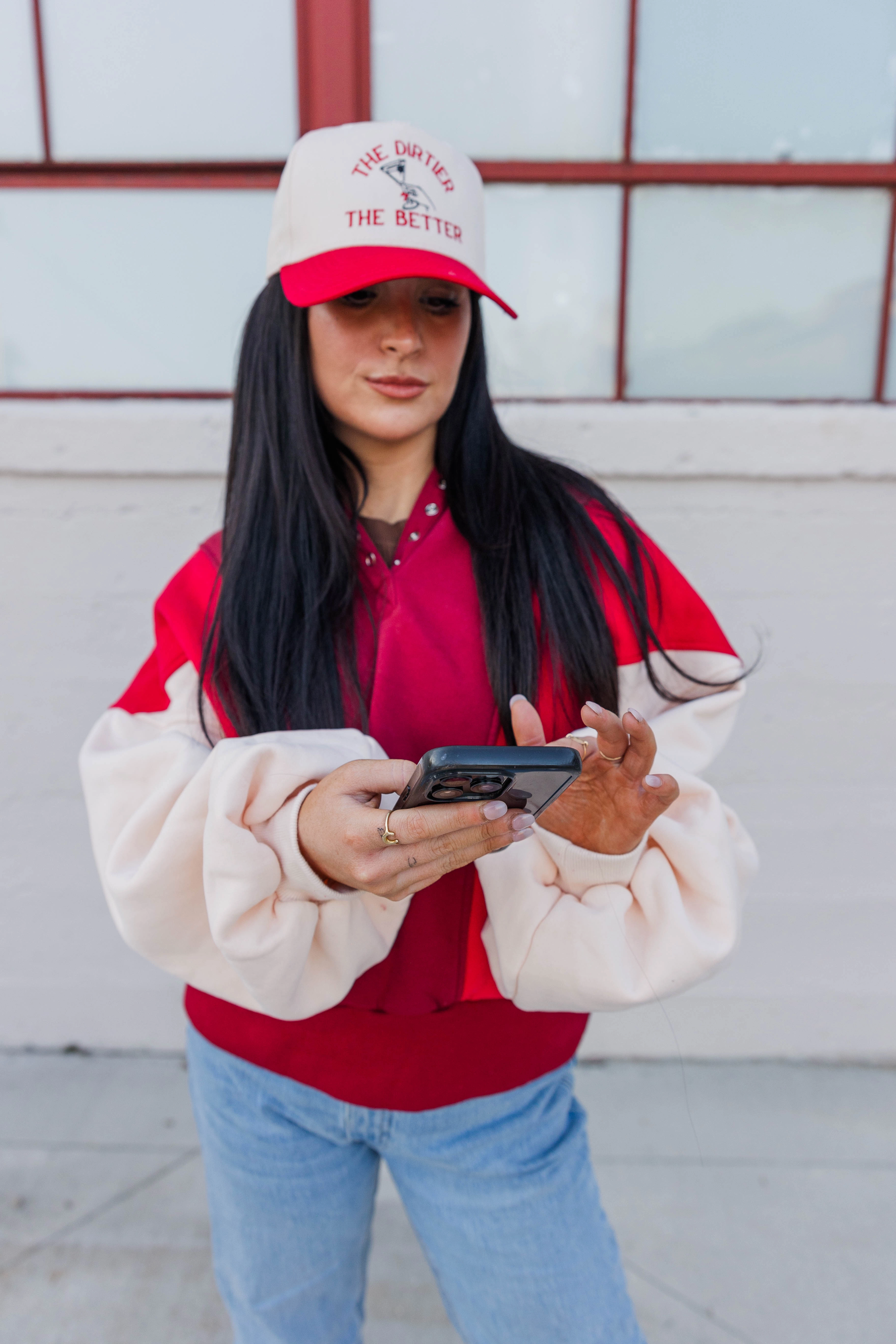 Cable Stitch Emma Colorblock Sweatshirt