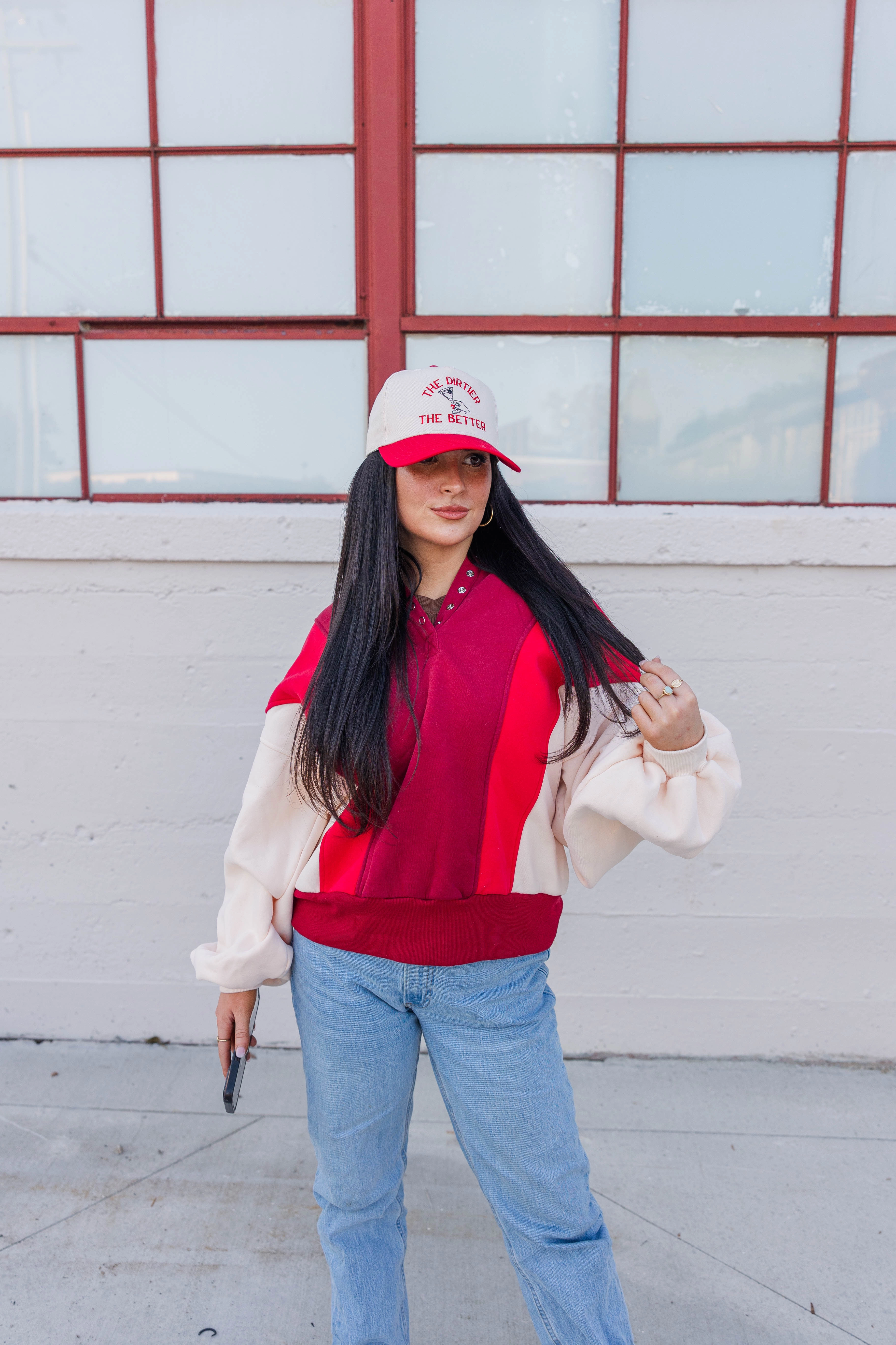 Seamless Construction Design Emma Colorblock Sweatshirt