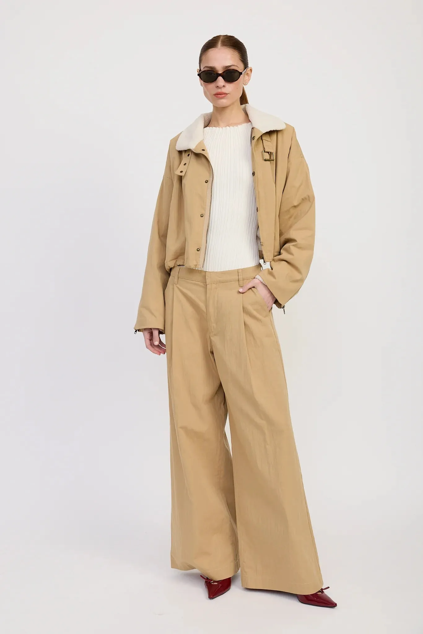 En Saison Marleigh Crop Jacket Waist Belt