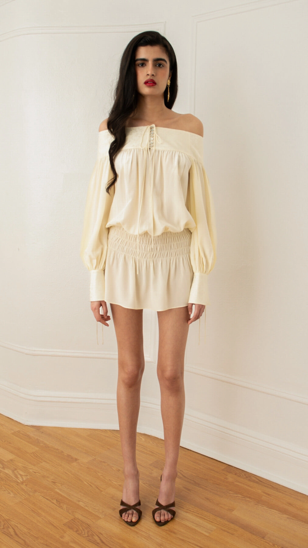 Enchanted Silk Poet Dress All Purpose Casual Cut