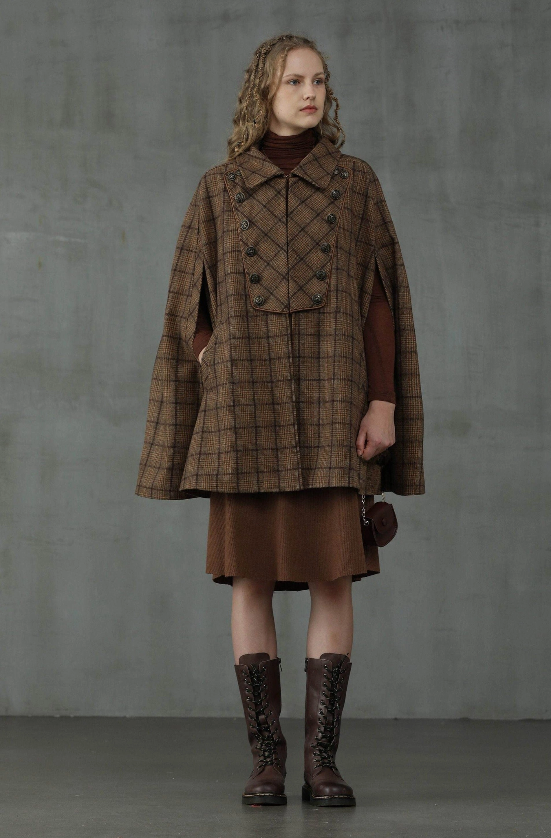 Butter Soft Finishing Sensibility 13 | tartan wool cape coat