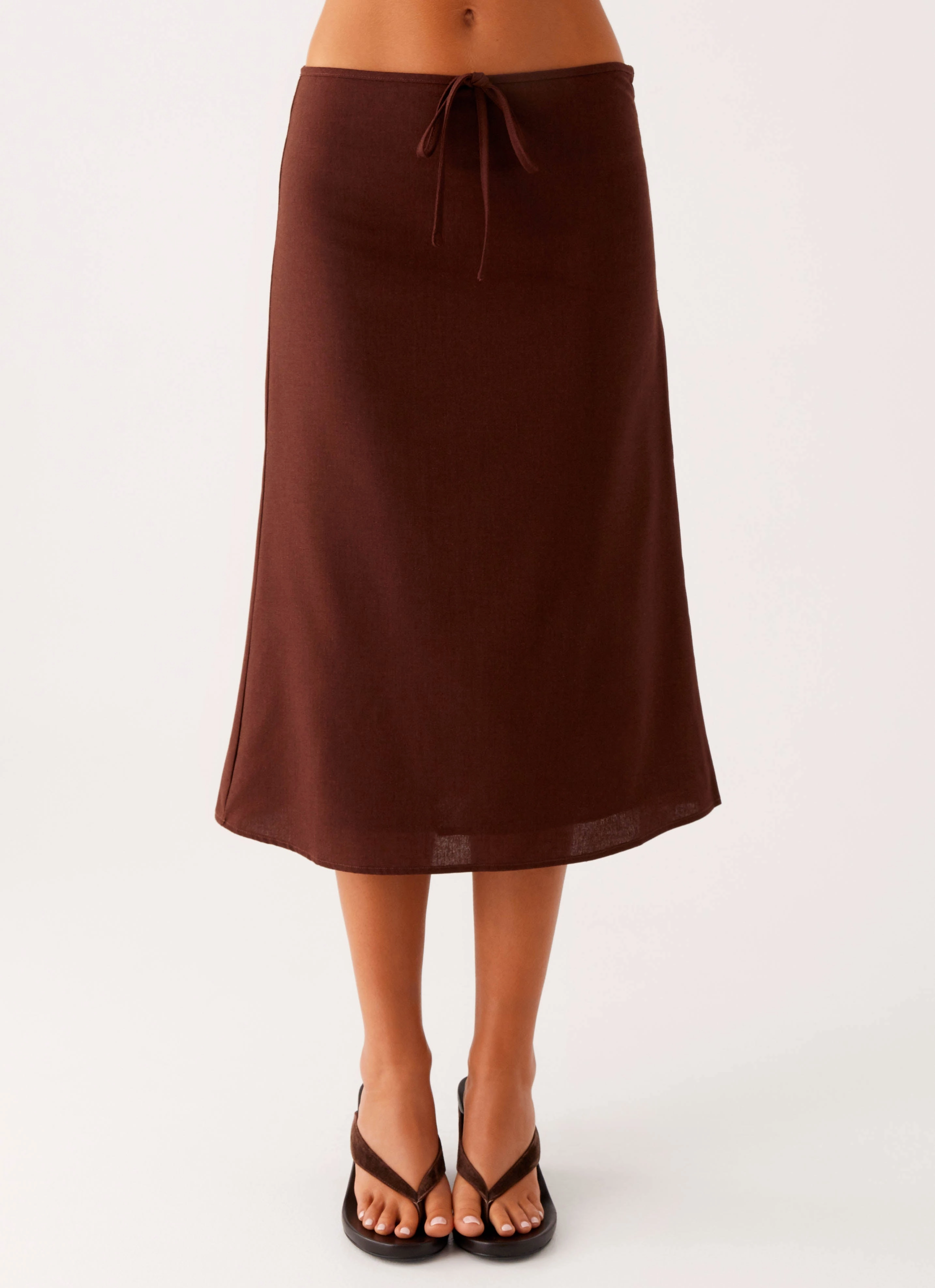 Outfit Flow Esther Midi Skirt - Chocolate