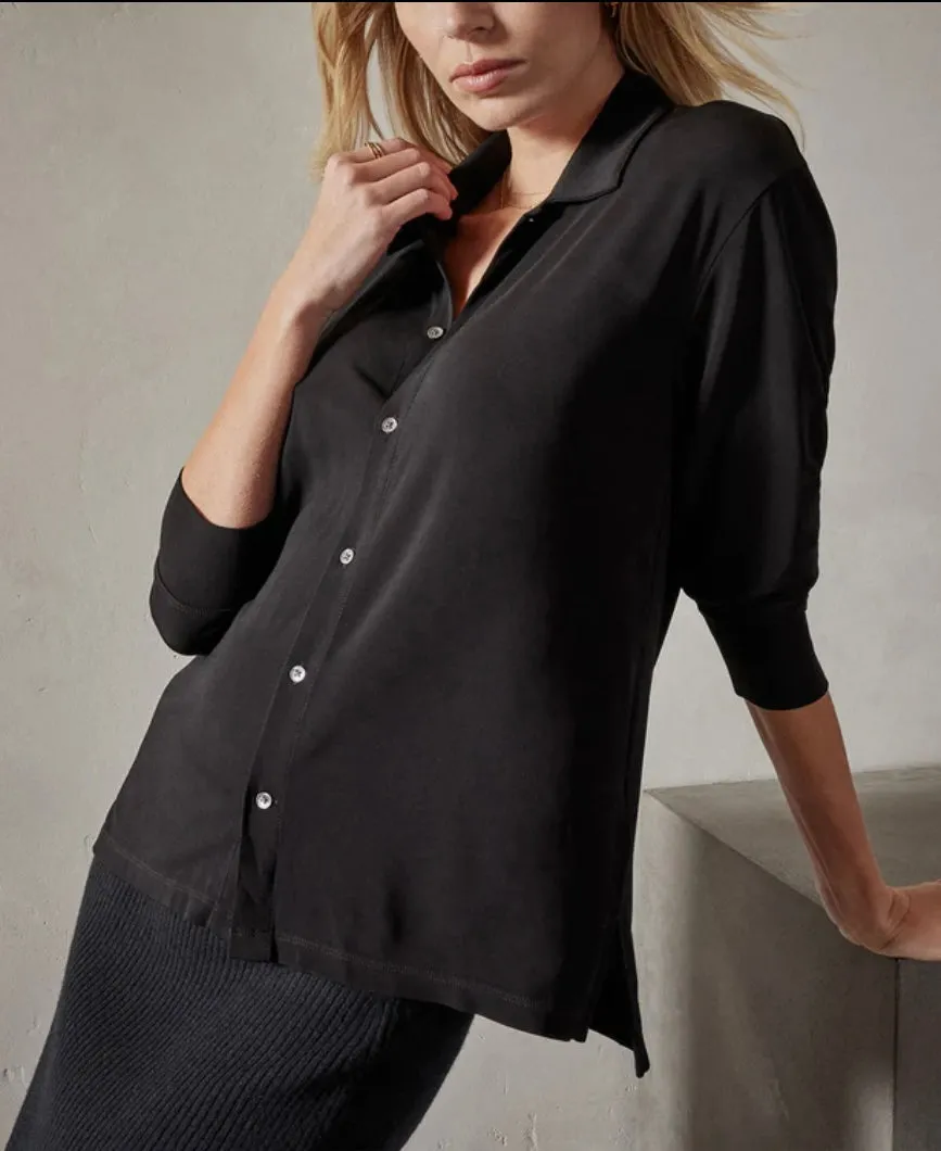 MultiFunctionalDesign Breathable Underarm Gussets James Perse Stretch Matte Jersey Shirt