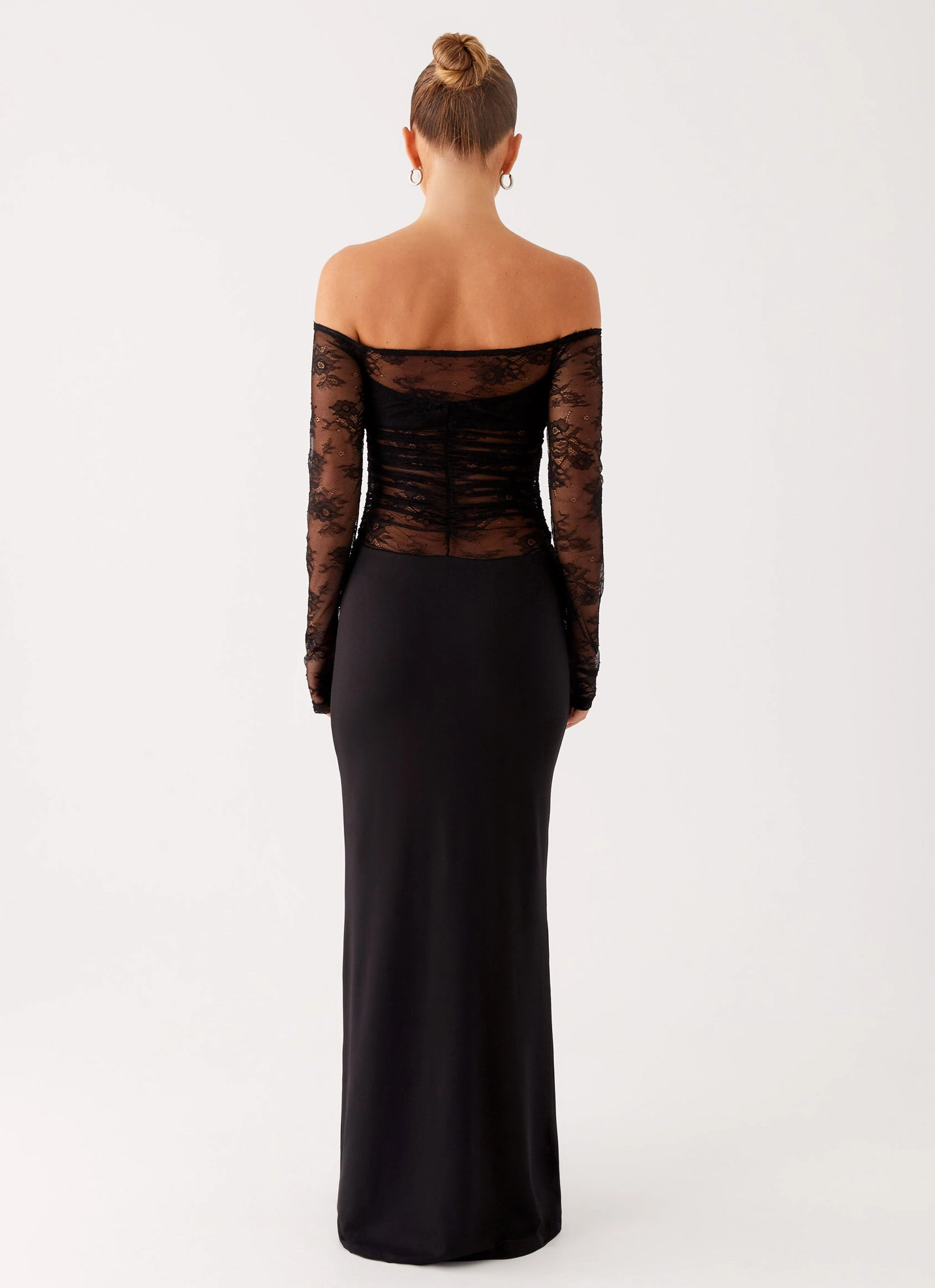 Avi Maxi Dress - Black Flow Sleeve
