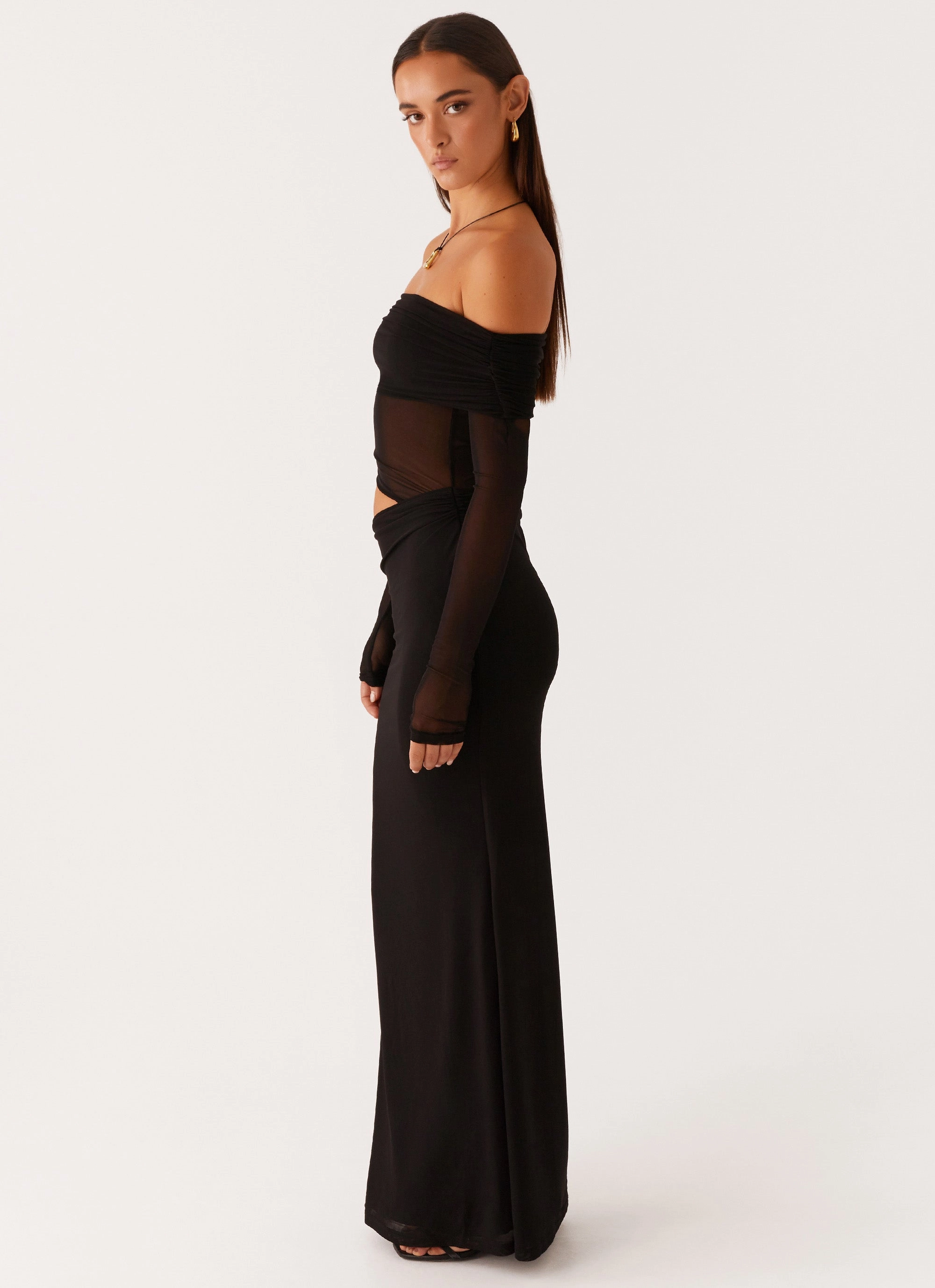 Emery Maxi Dress - Black Formal Style