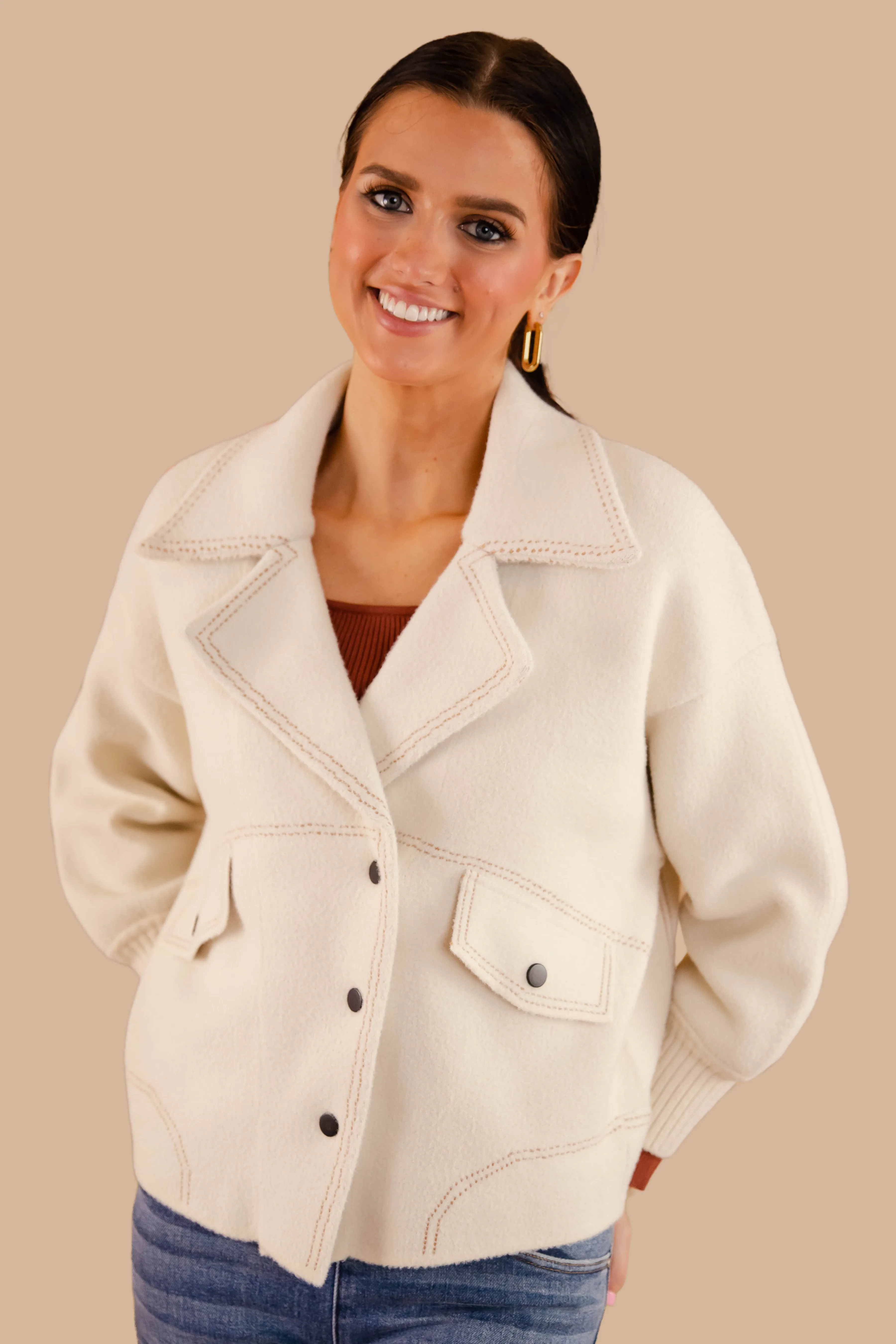 LightweightLayeredFabric Cityscape Dreams Coat