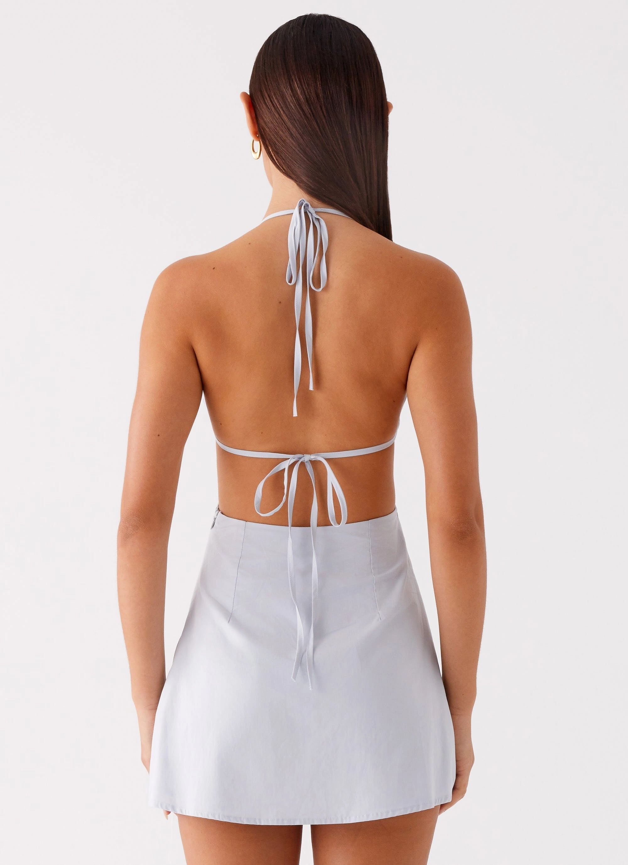 Date-Night Albie Mini Dress - Cornflower Blue