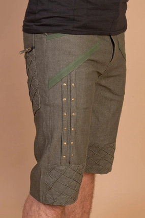 Denim Pintex Shorts BreathableLining Functional Layers