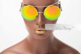 Soft Touch Material Cozy Stretch Final Sale Glasses in  Green/Silver 4075 RV