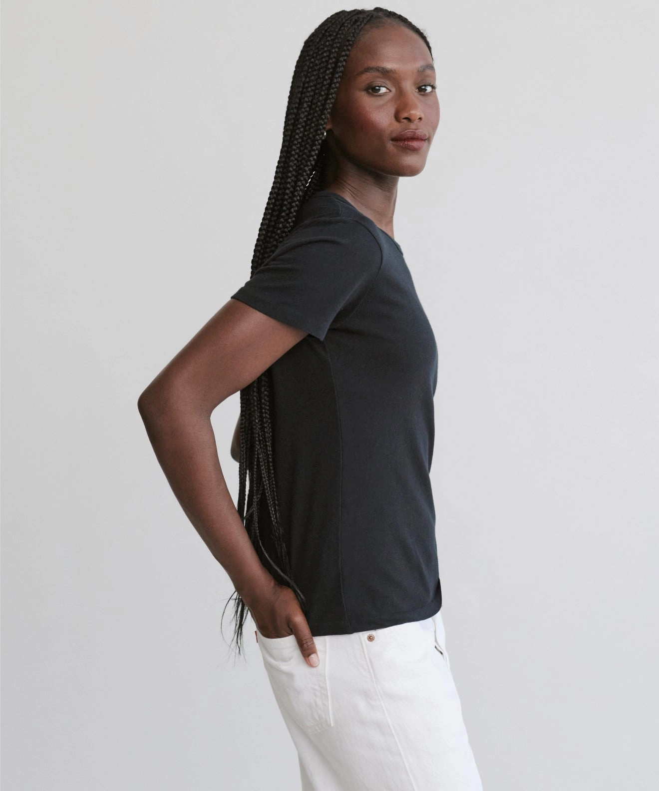 Cotton Slim Tee Temperature Regulating Fibers