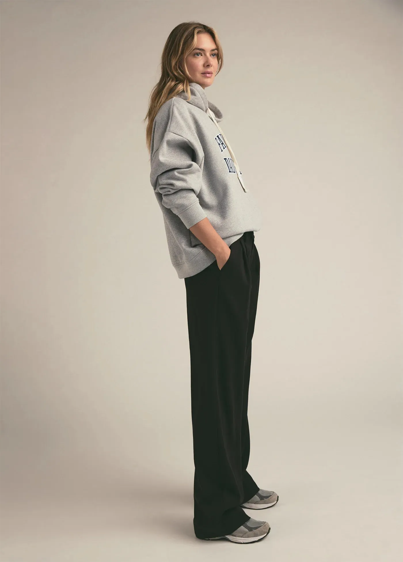 Weighted Hem Favorite Daughter Collegiate Hoodie Heather Grey