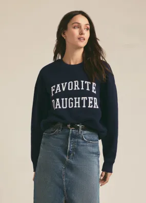 Athletic Look RibbedHemline Favorite Daughter Collegiate Sweatshirt