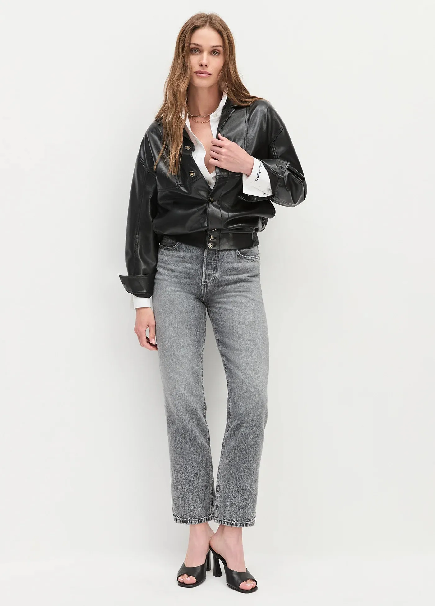 Favorite Daughter The Beacon Jacket Zip Pockets Shock Absorbent Padding