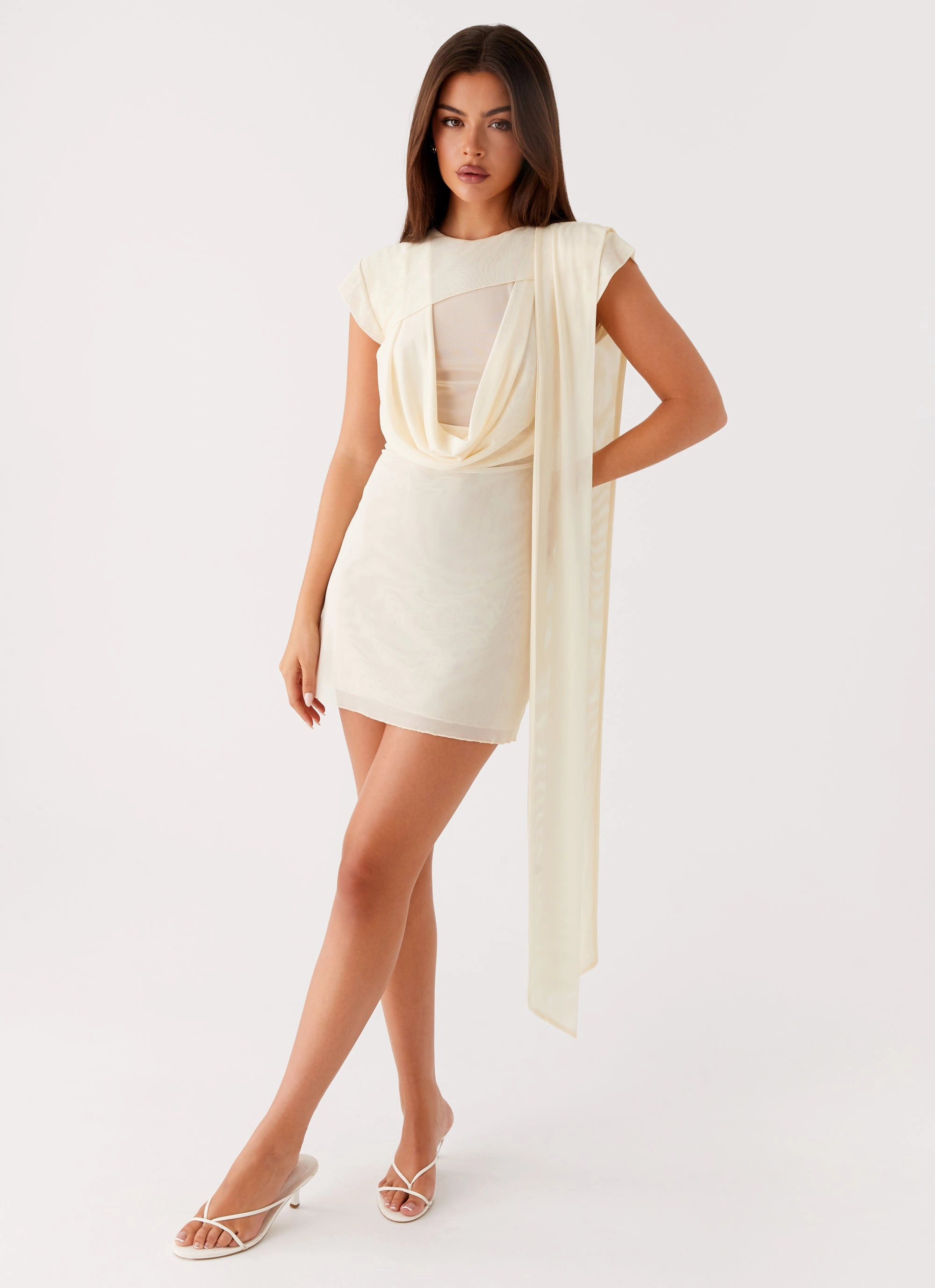 Felipe Mini Dress - Yellow Night Style Hand-Wash