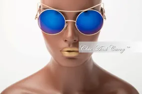 Organic Cotton Casual Chic Look Final Sale Glasses in  Royal Blue/Gold 4075 RV