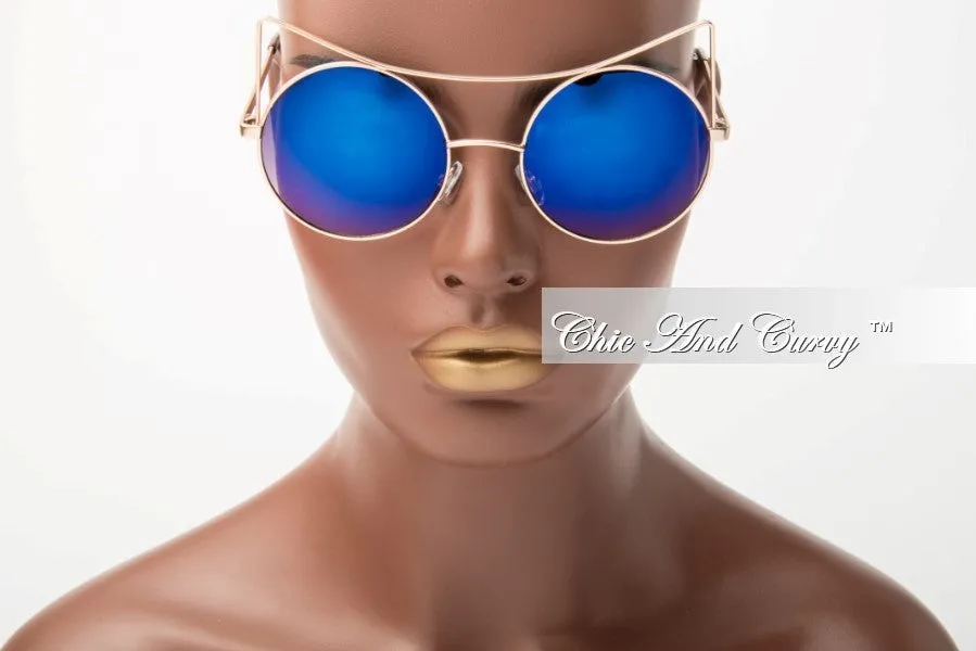 Organic Cotton Casual Chic Look Final Sale Glasses in  Royal Blue/Gold 4075 RV
