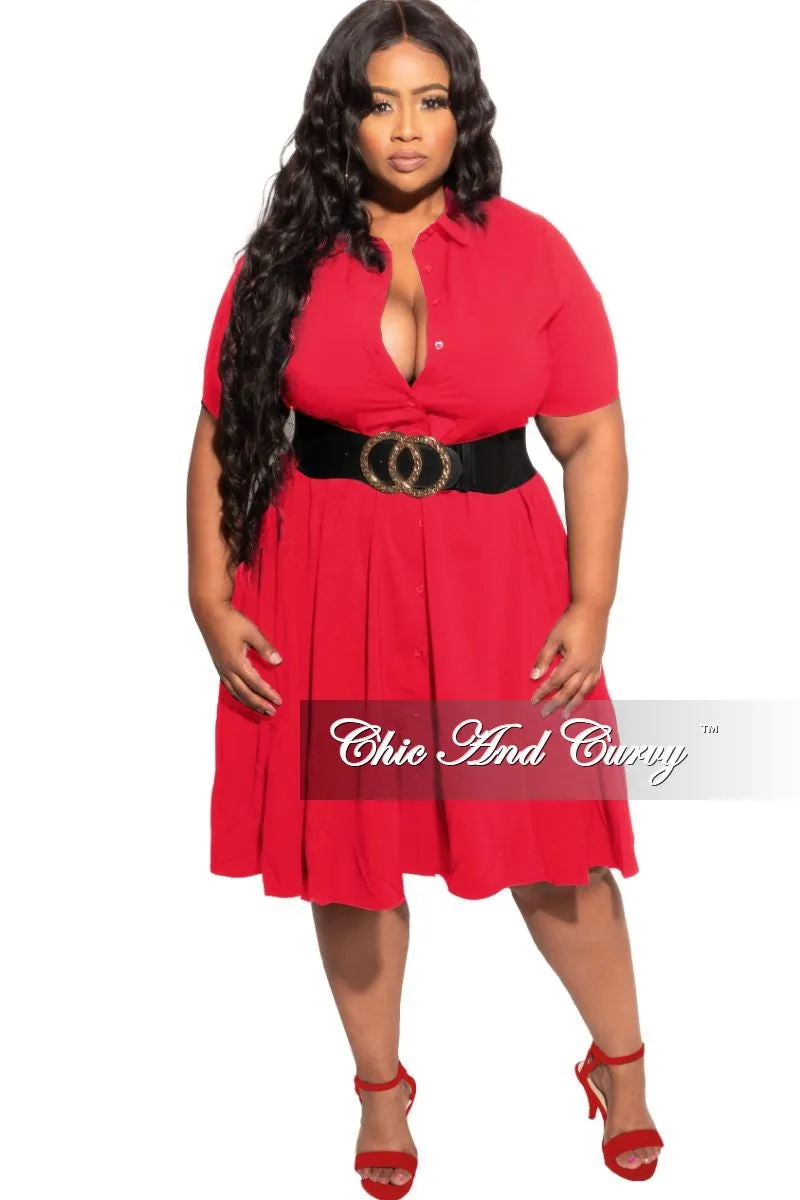 Tough Style Versatile Layer Final Sale Plus Size 3 Layer Bottom Dress in Red