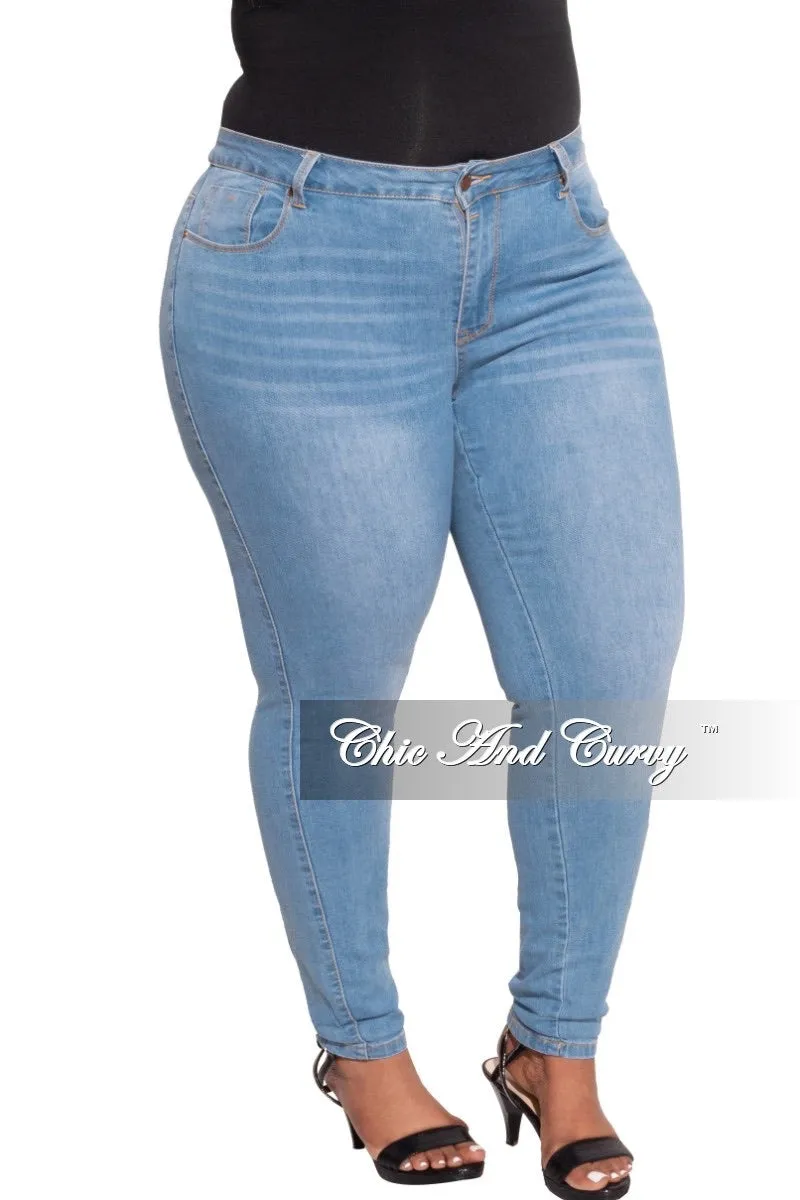 Essential Comfort Flattering Fit Final Sale Plus Size Ankle Cuff Boyfriend Light Denim Jeans