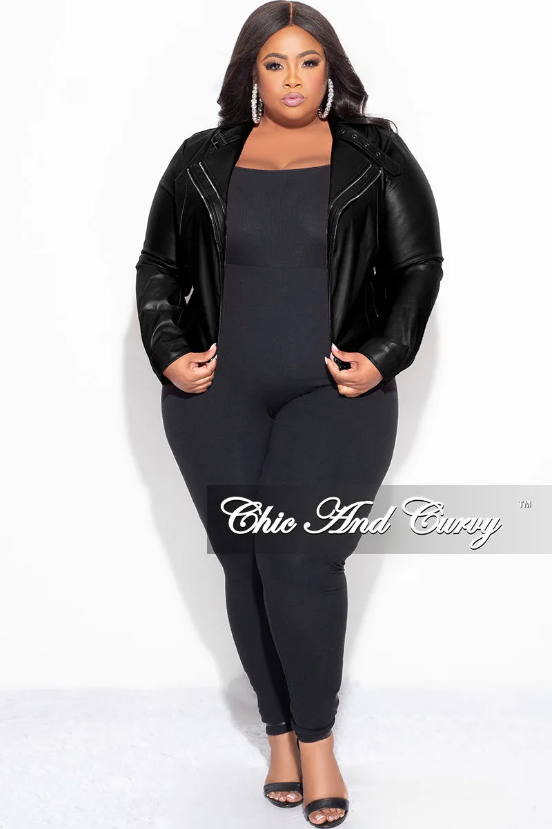 Urban Ready Final Sale Plus Size Biker Jacket in Black