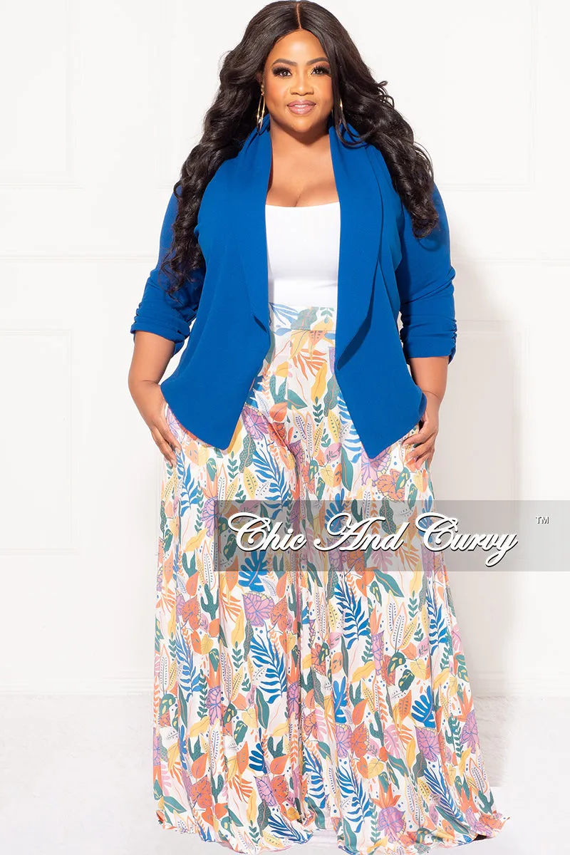 Easy Motion Final Sale Plus Size Blazer in Royal Blue