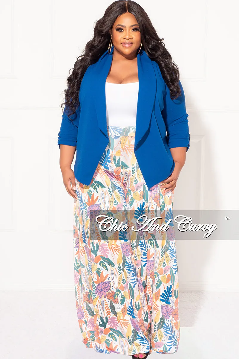 Essential Comfort Wear All Day Comfort Final Sale Plus Size Blazer in Royal Blue