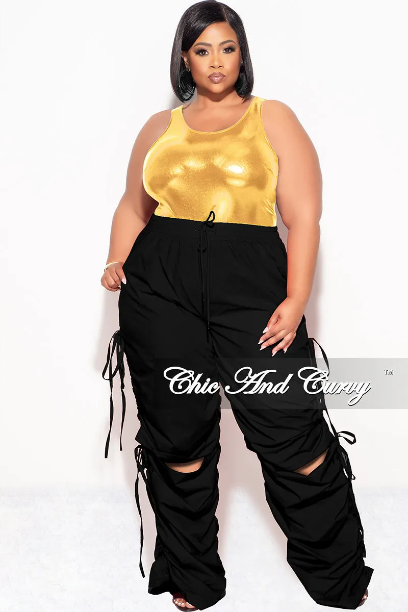 High Mobility Final Sale Plus Size Bodysuit in Gold/Black