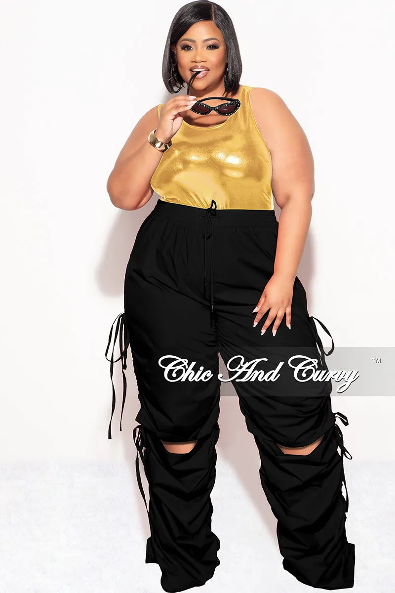 Low Bulk Quick Fit Wear Final Sale Plus Size Bodysuit in Gold/Black