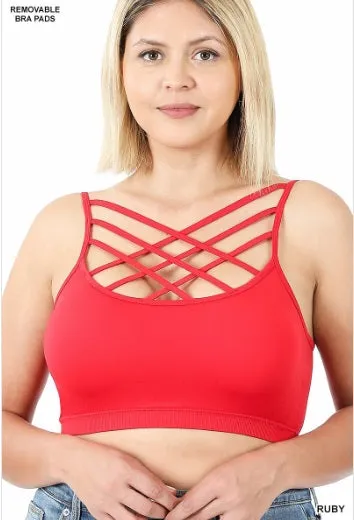 Final Sale Plus Size Bralette in Red Chill Fit Office Wear