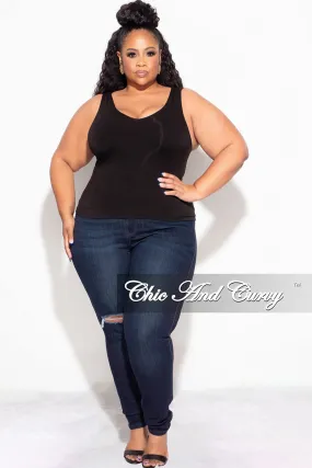 Final Sale Plus Size Camisole in Black Classic Comfort Quality Material