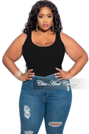 Packable Fit Final Sale Plus Size Camisole with Thick Straps in Black
