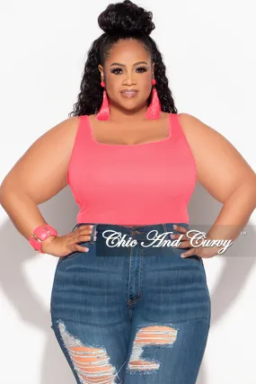 Commuter Ready Final Sale Plus Size Camisole with Thick Straps in Rose Pink