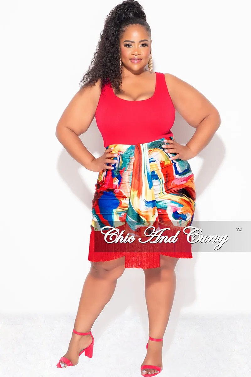 Final Sale Plus Size Camisole with Thick Straps in Ruby (Top Only) ripstop fabric