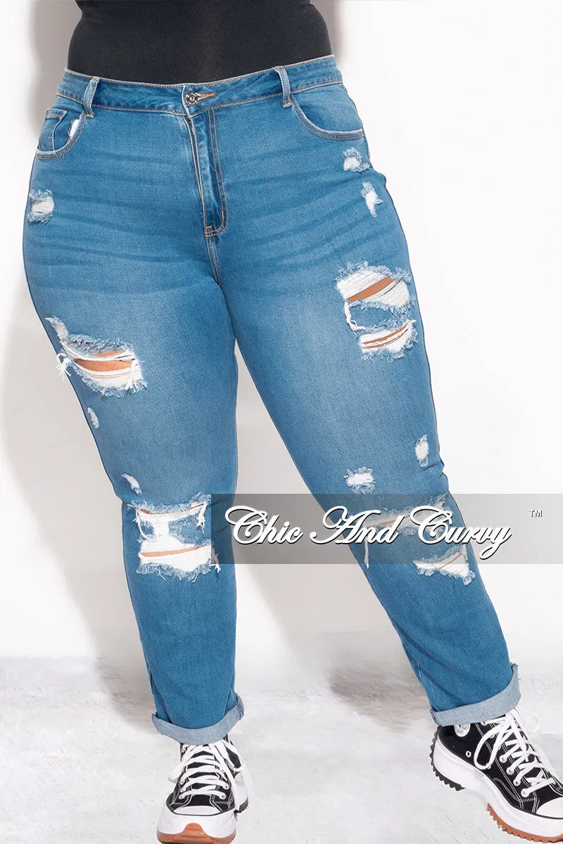 Final Sale Plus Size Denim Jeans Quick Cool