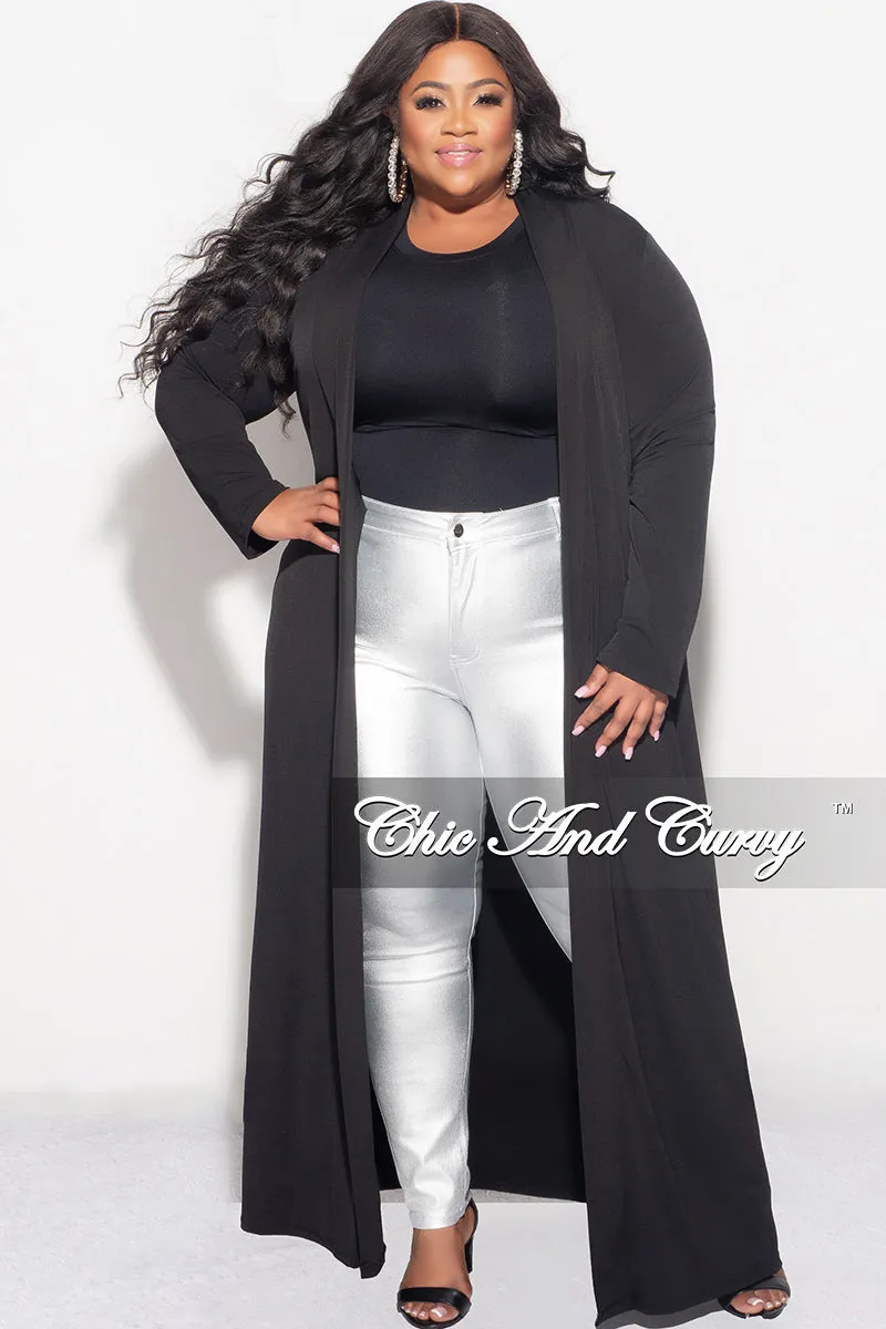 Active Look Final Sale Plus Size Duster in Black