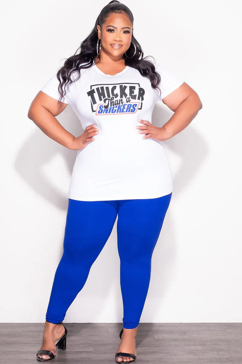 All-Day Wear Final Sale Plus Size Leggings in Royal Blue